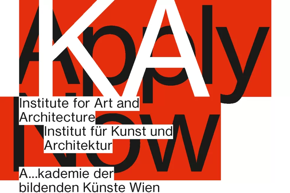 Grafik: Apply Now Institut für Kunst und Architektur