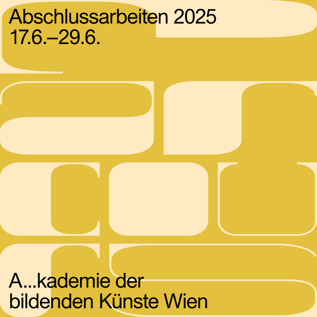 Ausstellungsplaket mit Titel und Termin