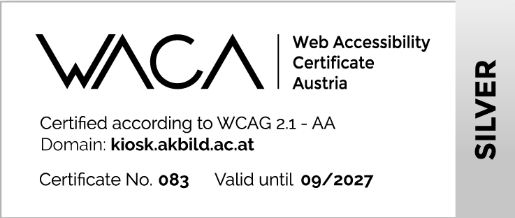 Accessibility badge - Website is certified according to WCAG 2.1 AA